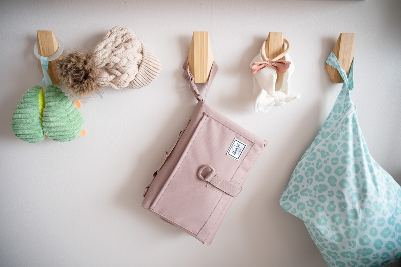 Herschel diaper clutch portable changing station